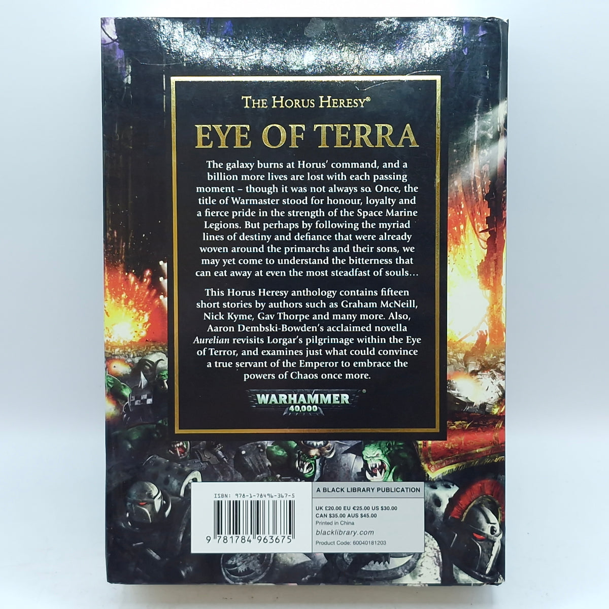 Warhammer The Horus Heresy: Eye of Terra 1st Edititon Hardback (BG177)