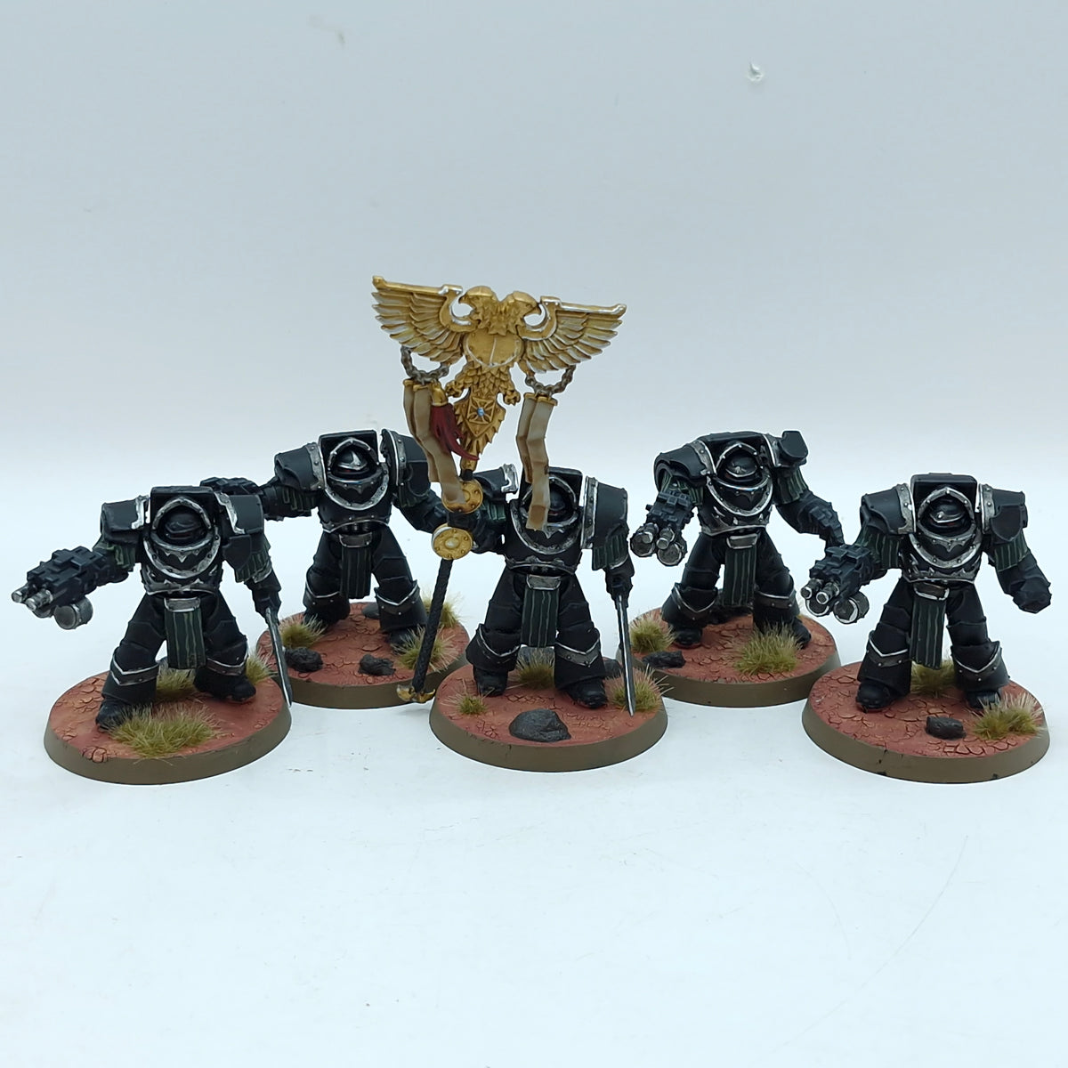 Warhammer Horus Heresy: Space Marines Dark Angels Cataphractii Terminators - Painted (BTC22)