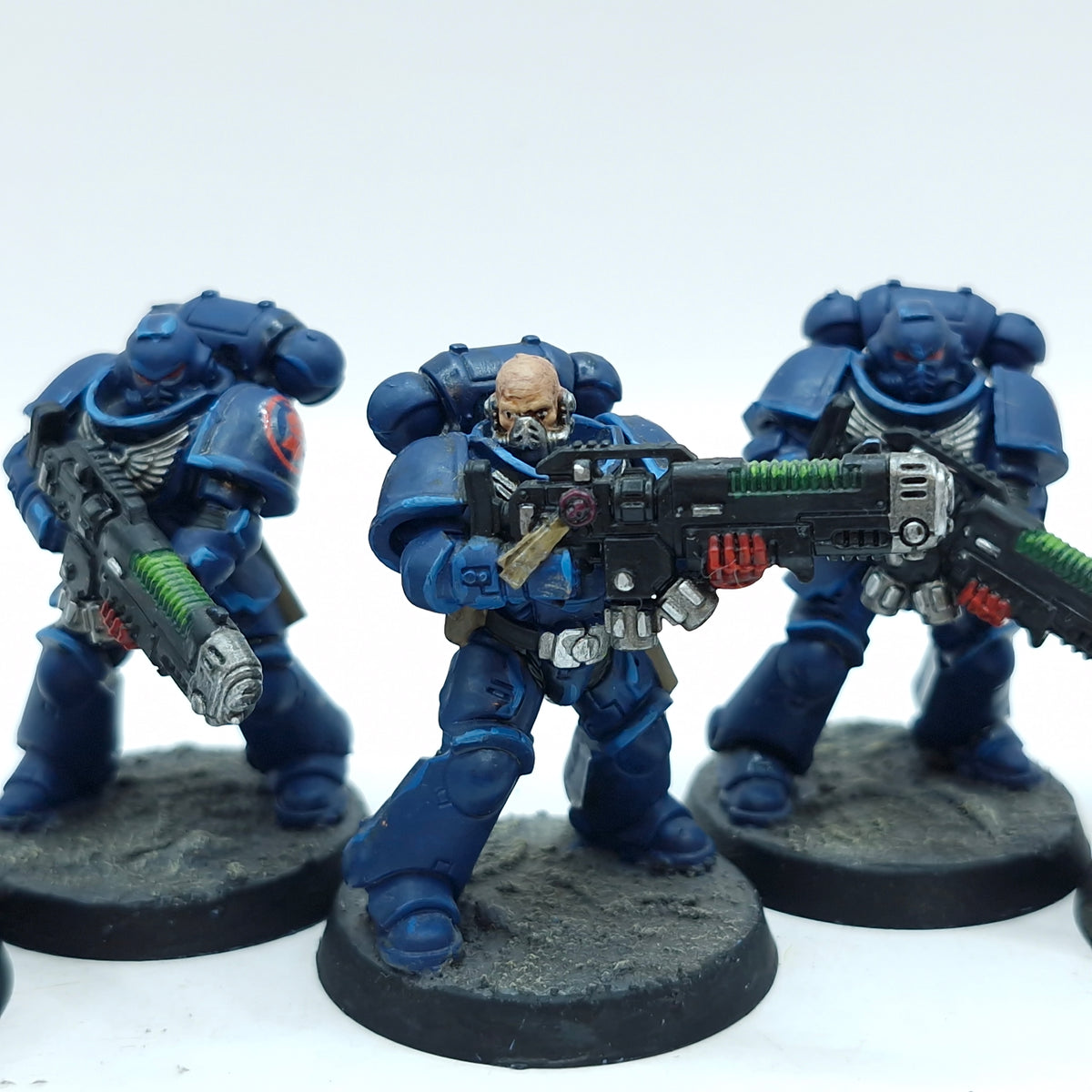 Warhammer 40k: Space Marines Crimson Fists Hellblasters - Painted (BA107)