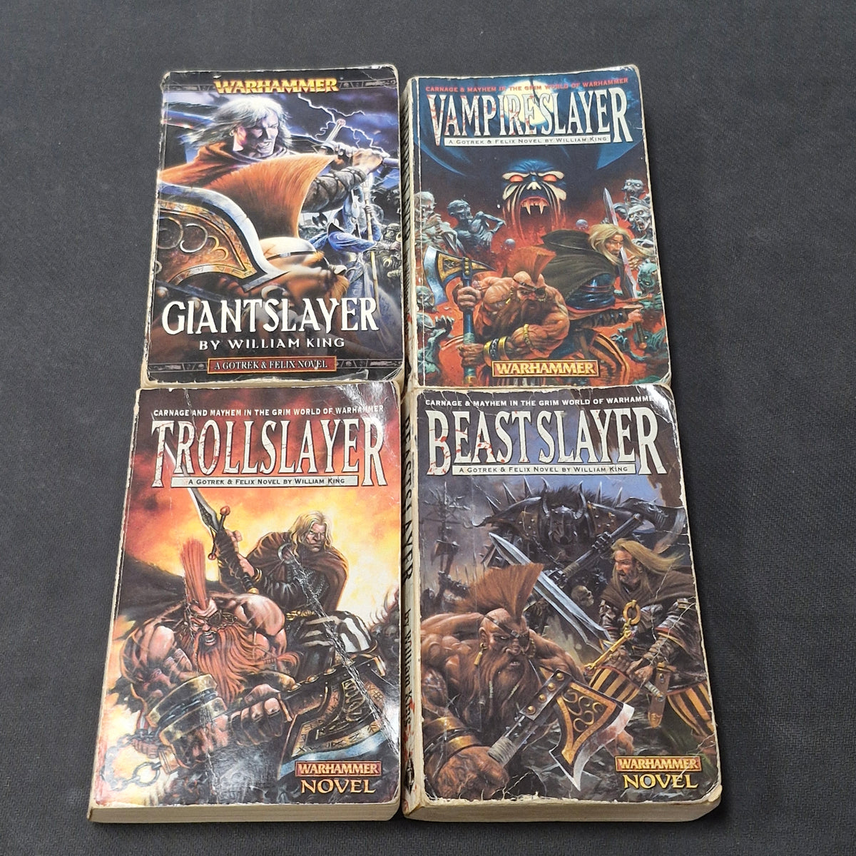 Warhammer Slayer 4 Book Bundle Gotrek And Felix Novels by William King (AS118) AS118
