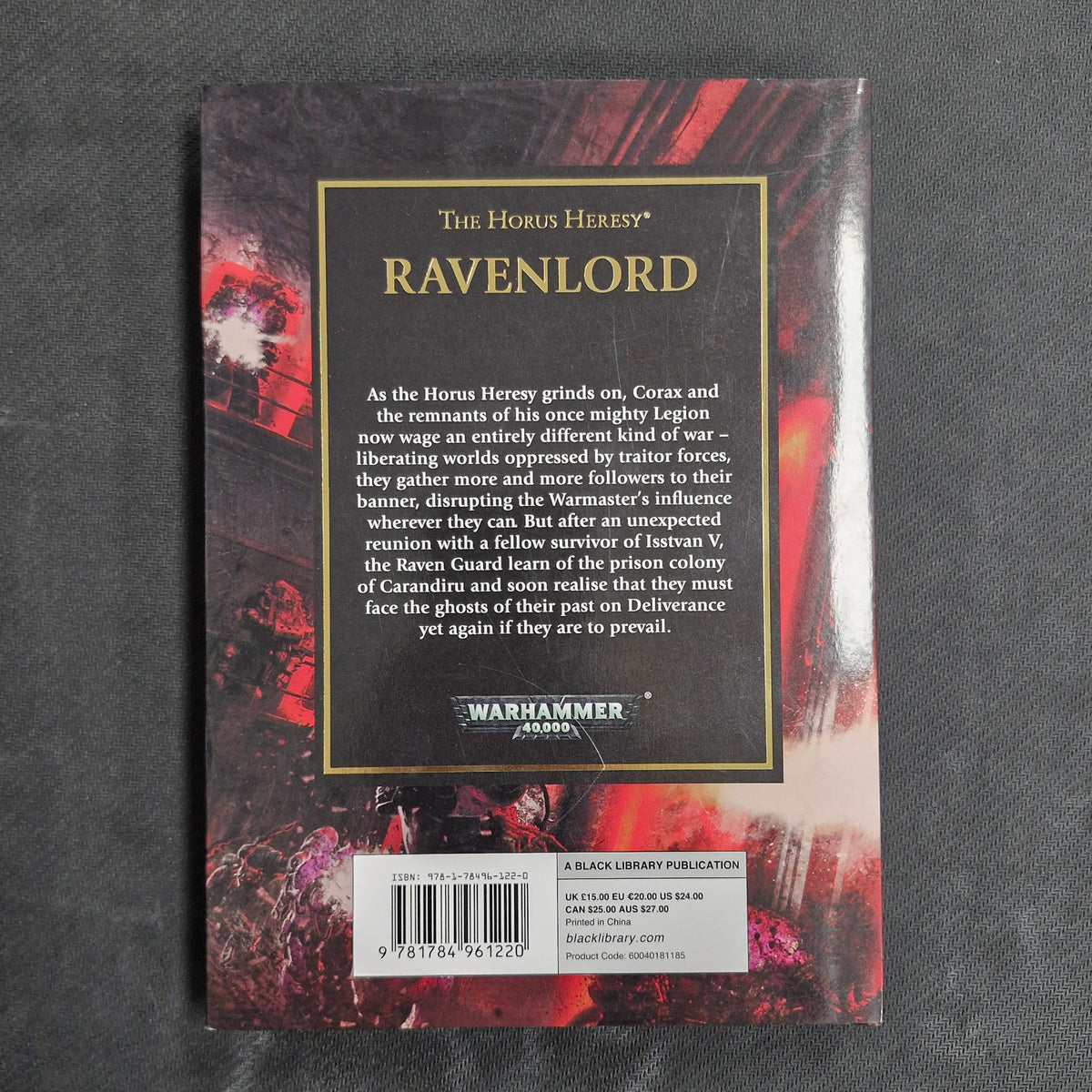 Warhammer The Horus Heresy: Ravenlord By Gav Thorpe Hardback (AS804) AS804