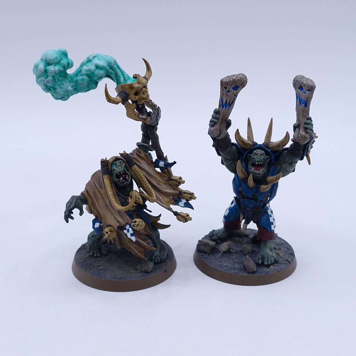 Warhammer AoS: Orruk Warclans Warchanter with Weirdnob Shaman Painted BC003