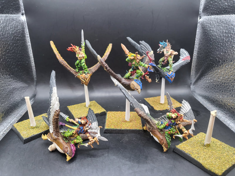 Warhammer Fantasy Wood Elf Warhawk Riders Painted, OOP (AU040)