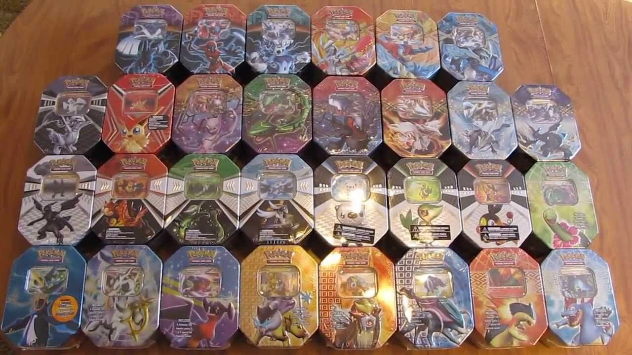 Pokemon Tin with 100x Cards Bundle - GUARANTEED GX/EX/HYPER RARE/SECRE Pokemon Tin with 100x Cards Bundle - GUARANTEED GX/EX/HYPER RARE/SECRE
