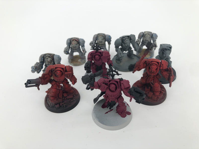 Space Marines Terminators x10 inc Blood Angels Captain AZ072-0927