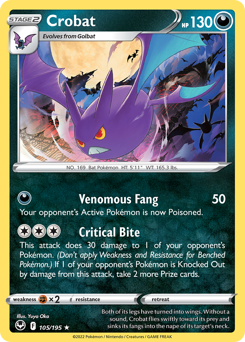 Crobat - 105/195 - Rare Holo - Silver Tempest