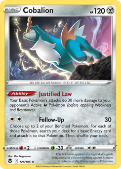 Cobalion - 126/195 - Rare - Silver Tempest