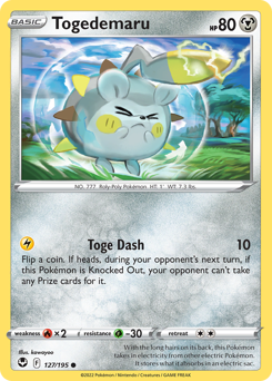 Togedemaru - 127/195 - Common - Silver Tempest