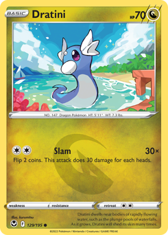 Dratini - 129/195 - Common - Silver Tempest