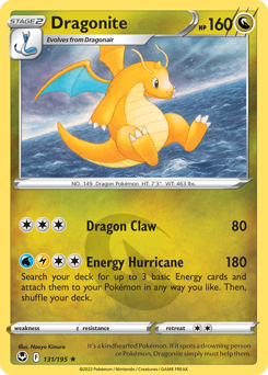 Dragonite - 131/195 - Rare Holo - Silver Tempest