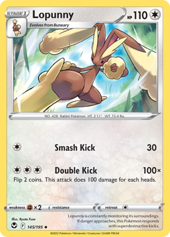 Lopunny - 145/195 - Uncommon - Silver Tempest