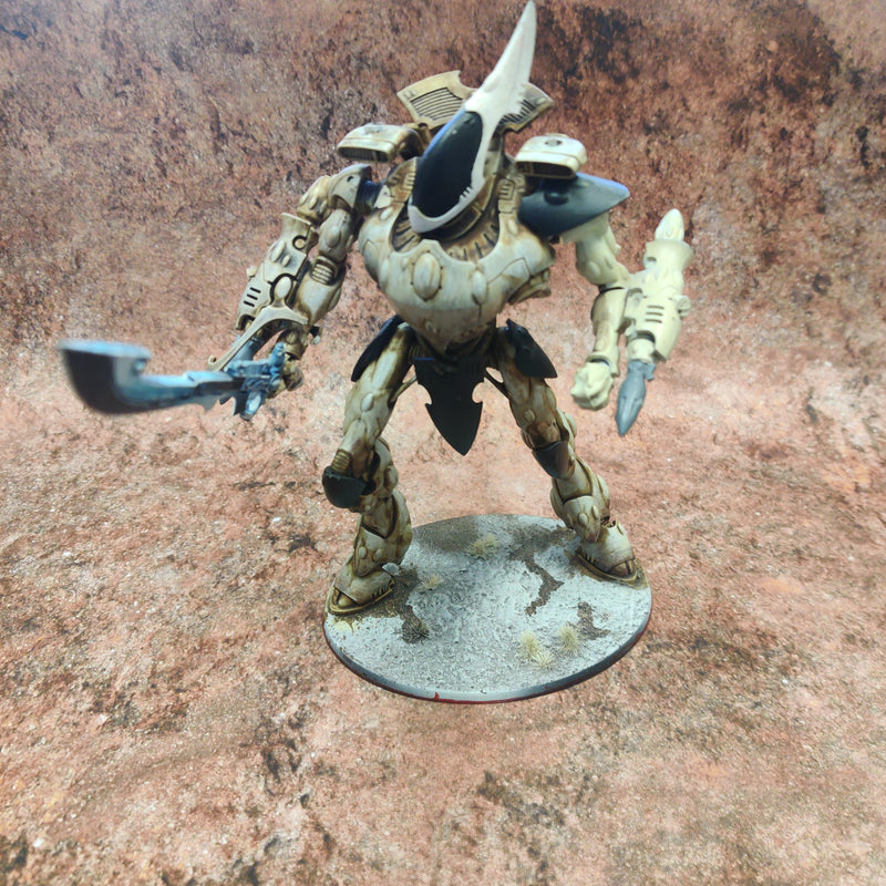 Warhammer 40k Aeldari Wraithknight with Wraith Cannons and Sword Converted and Painted AB109-0402