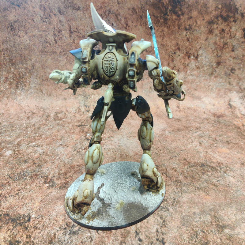 Warhammer 40k Aeldari Wraithknight with Wraith Cannons and Sword Converted and Painted AB109-0402