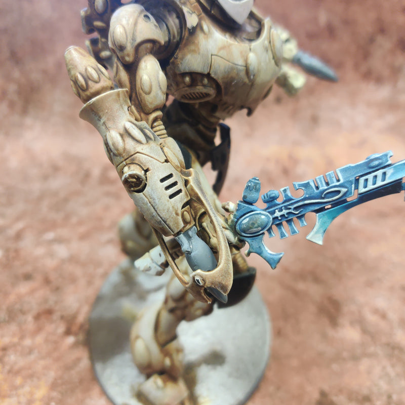 Warhammer 40k Aeldari Wraithknight with Wraith Cannons and Sword Converted and Painted AB109-0402