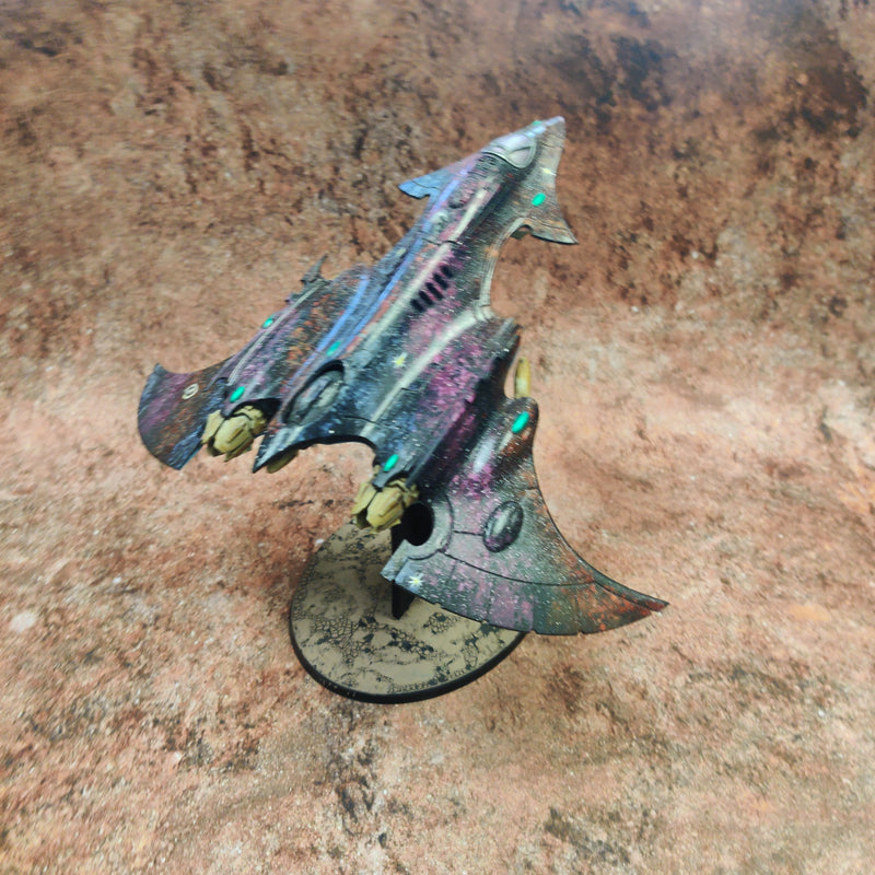 Warhammer 40k Aeldari Hemlock Wraithfighter Well Painted Missing Tail Fins AB104-0402