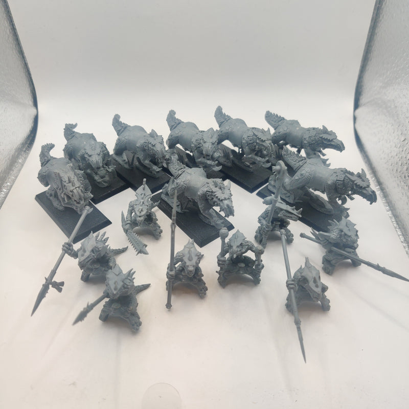 Warhammer The Old World Lizardmen Saurus Cold One Riders x8 AD003-0409