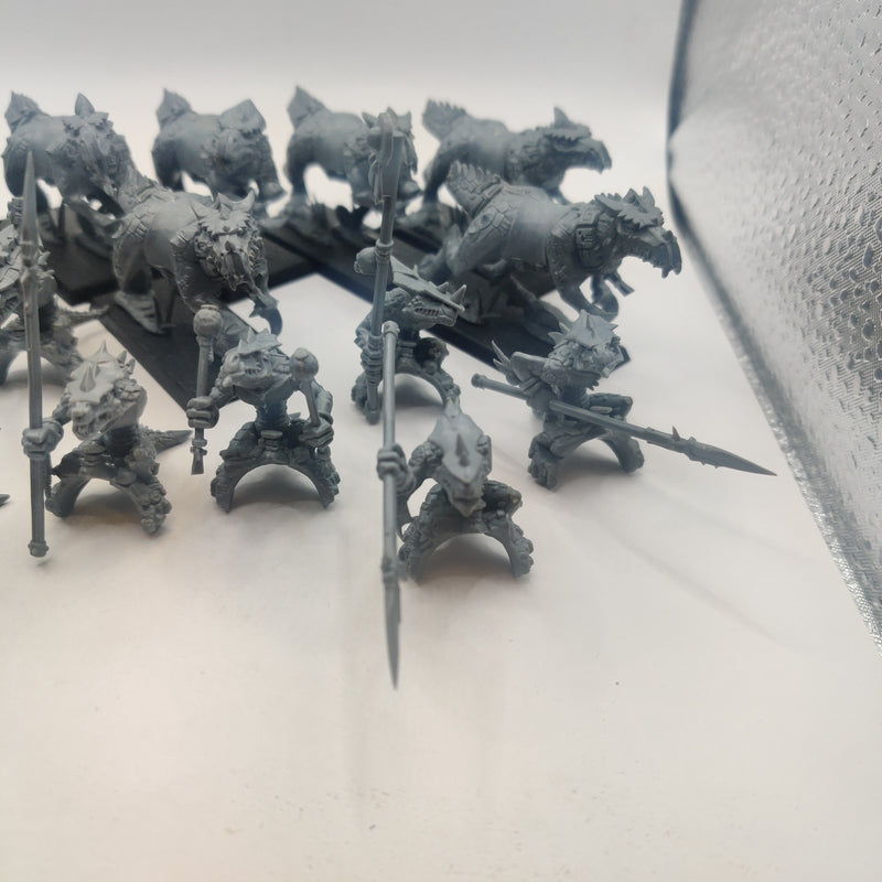 Warhammer The Old World Lizardmen Saurus Cold One Riders x8 AD003-0409