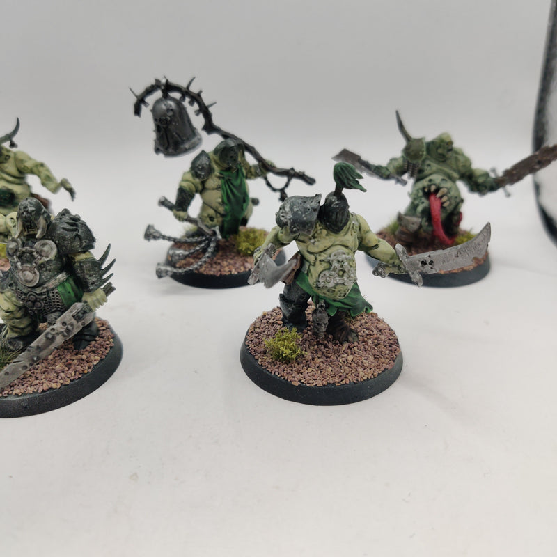 Age of Sigmar Maggotkin of Nurgle Putrid Blightkings and Lord of Blights Painted BA074-0409