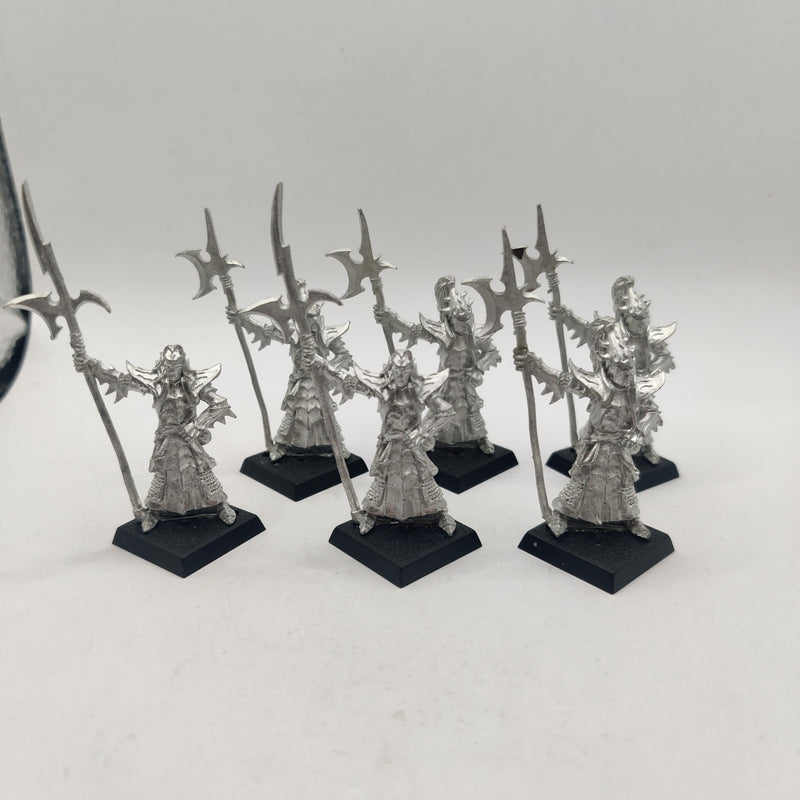 Warhammer The Old World Dark Elf Black Guard x6 Metal AE112