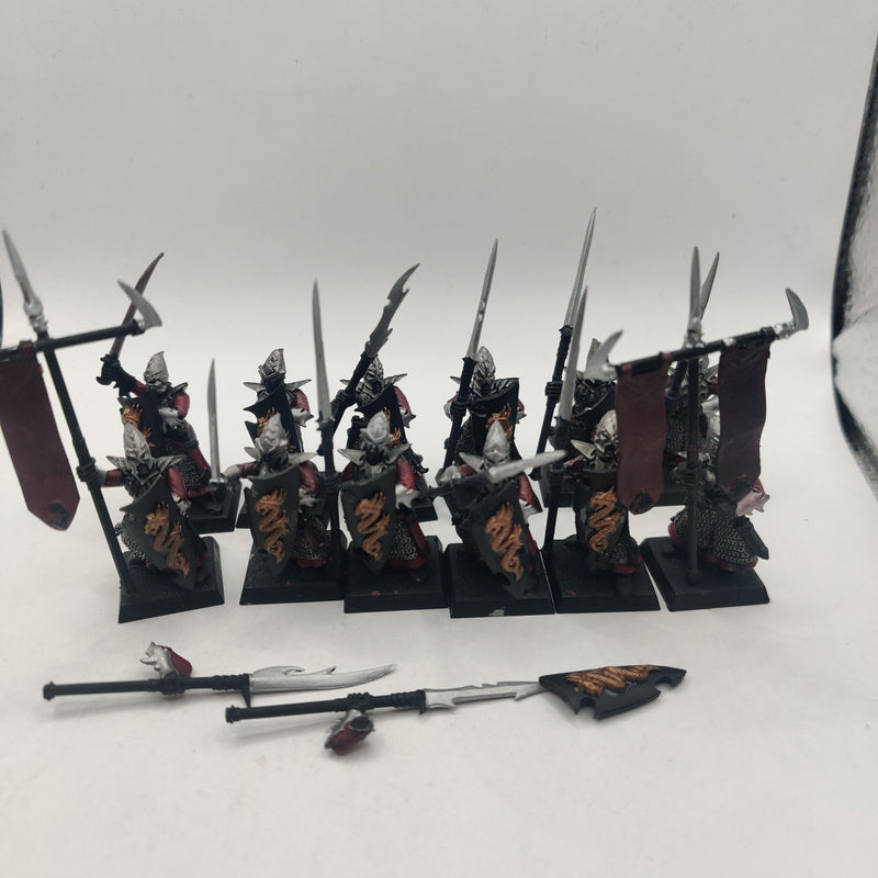 Warhammer The Old World Dark Elf Spearmen x12 Painted BA056