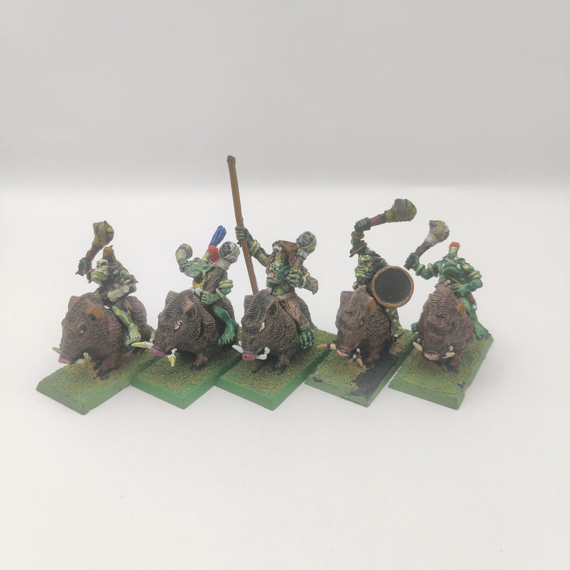 Warhammer Fantasy Savage Orc Boar Boyz x5 Metal Painted AA124