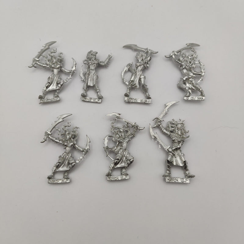 Warhammer Fantasy Dark Elf Witch Elves x7 Metal BC146