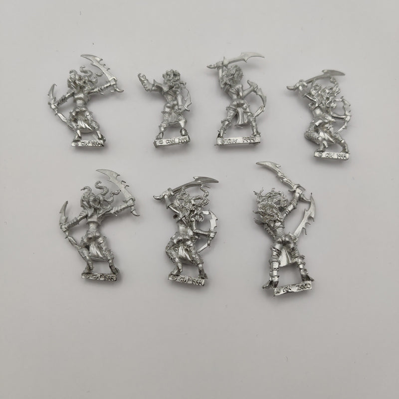 Warhammer Fantasy Dark Elf Witch Elves x7 Metal BC146