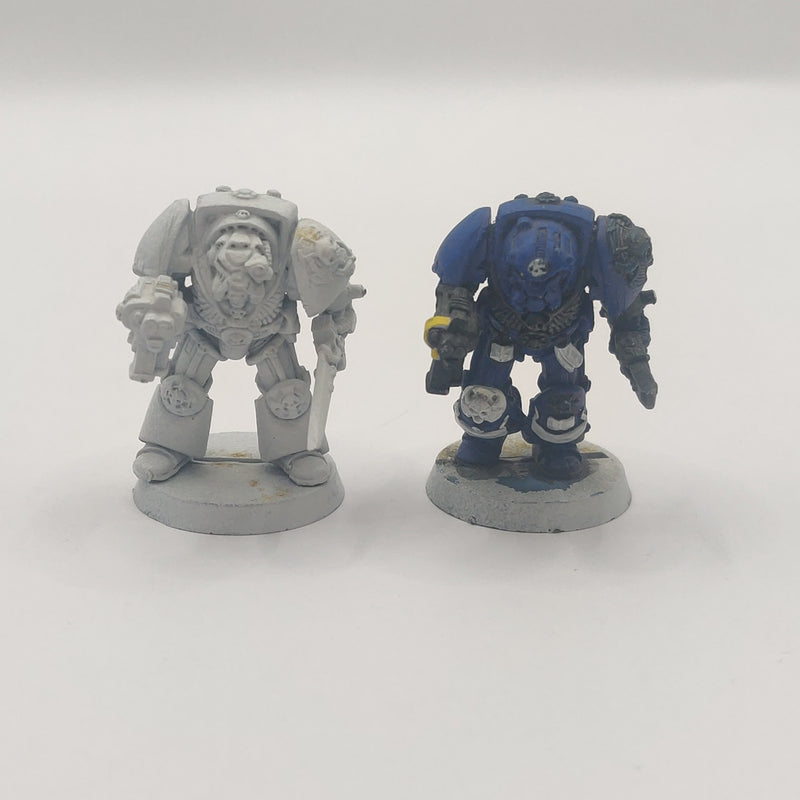 Warhammer 40k Space Marine Terminator Librarian and Captain - Metal OOP AZ119