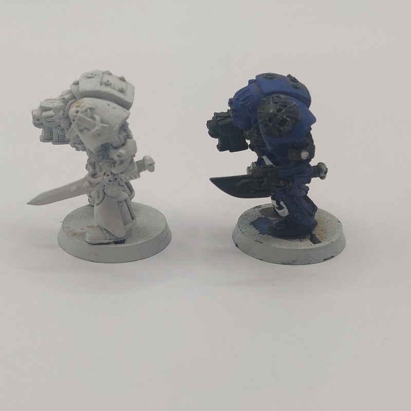 Warhammer 40k Space Marine Terminator Librarian and Captain - Metal OOP AZ119