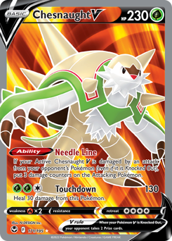 Chesnaught V - 171/195 - Rare Ultra - Silver Tempest