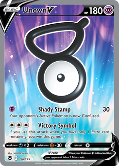 Unown V - 176/195 - Rare Ultra - Silver Tempest