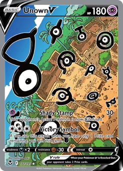 Unown V - 177/195 - Rare Ultra - Silver Tempest