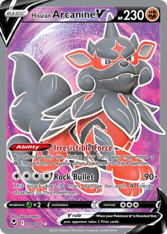 Hisuian Arcanine V - 179/195 - Rare Ultra - Silver Tempest