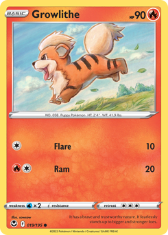 Growlithe - 19/195 - Common - Silver Tempest