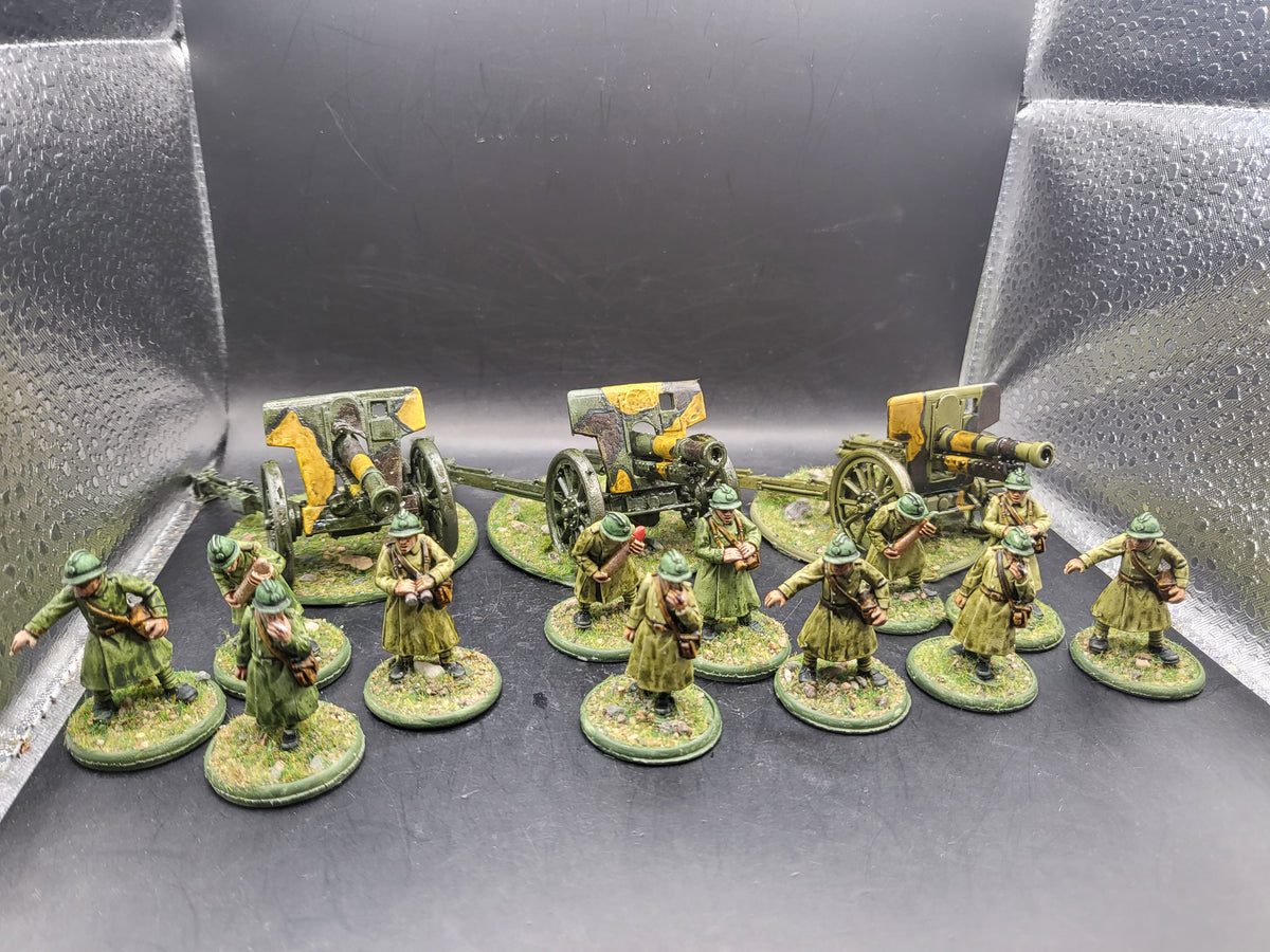 Bolt Action French Metal Howitzer Teams Painted x3 (AF032)