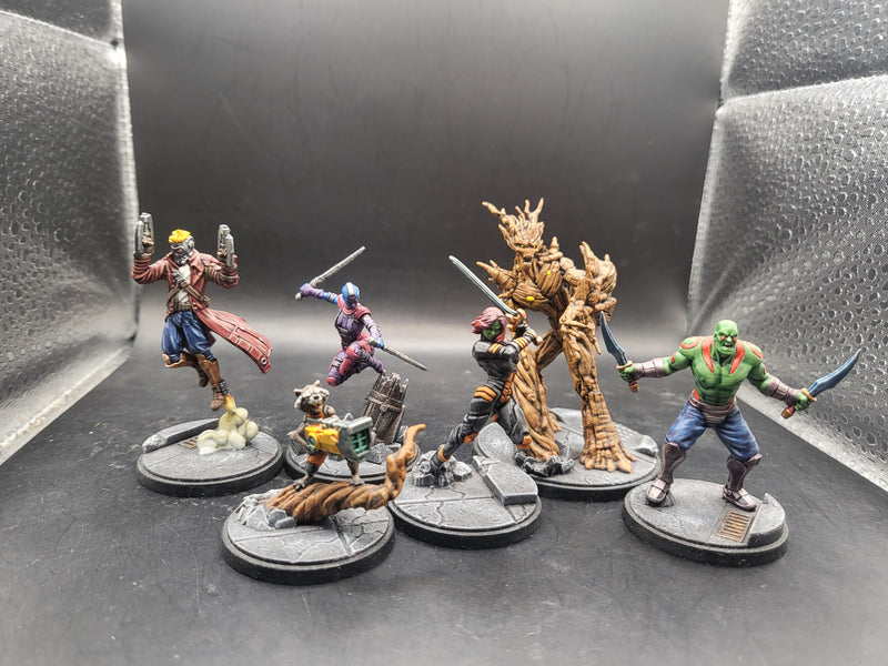 Marvel Crisis Protocol Guardians of the Galaxy Bundle very well painted, card included (AX089)