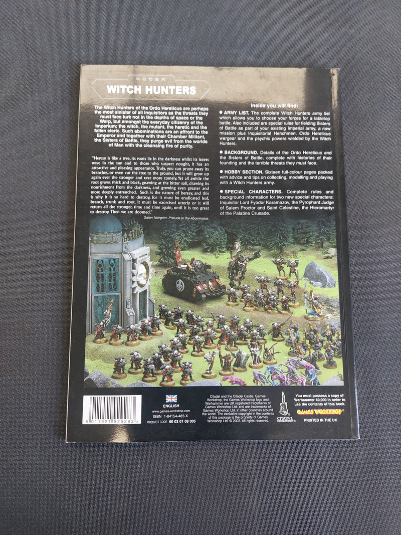 Warhammer 40K Codex Witch Hunters  BK0104