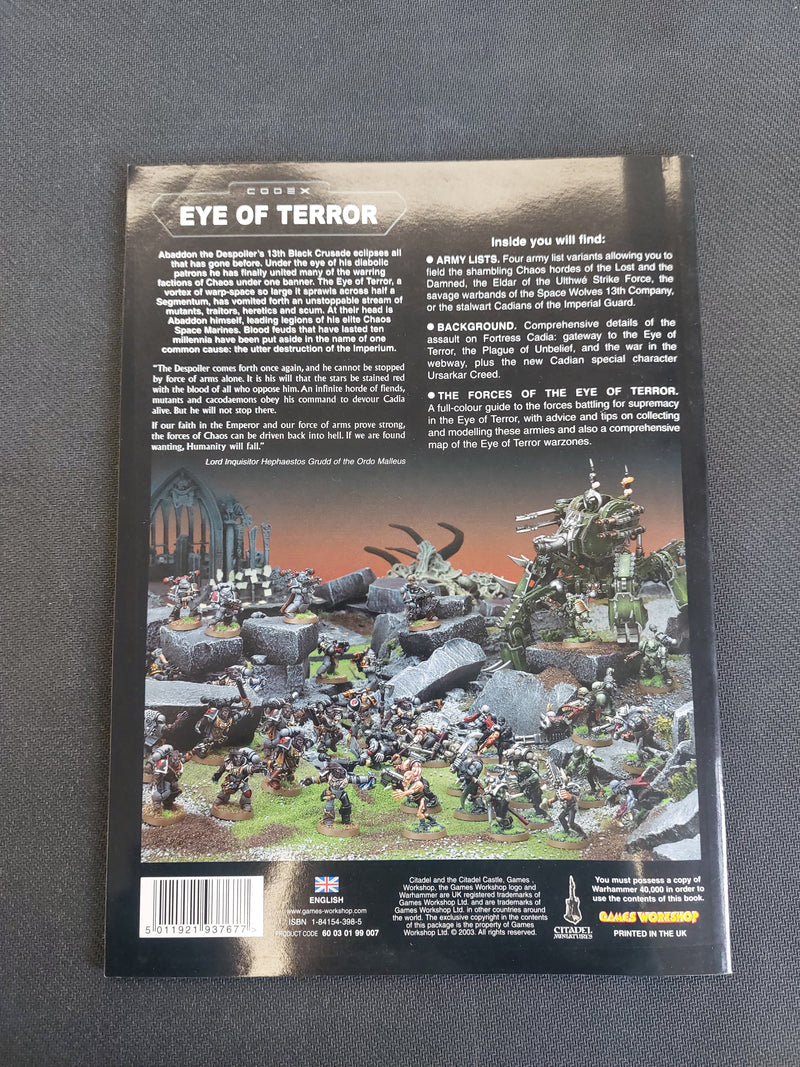 Warhammer 40K Codex Eye Of Terror  BK0101