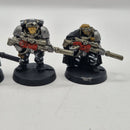 Warhammer 40k Space Marines Scouts with Sniper Rifles x5  - Metal AT013