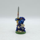 Warhammer 40k: Space Marine Dark Angels Metal Ezekiel and Standard Bearer (AJ110)
