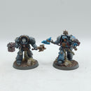 Warhammer 40k: Space Marines Grey Knights Librarian and Chaplain - Painted (AZ135)