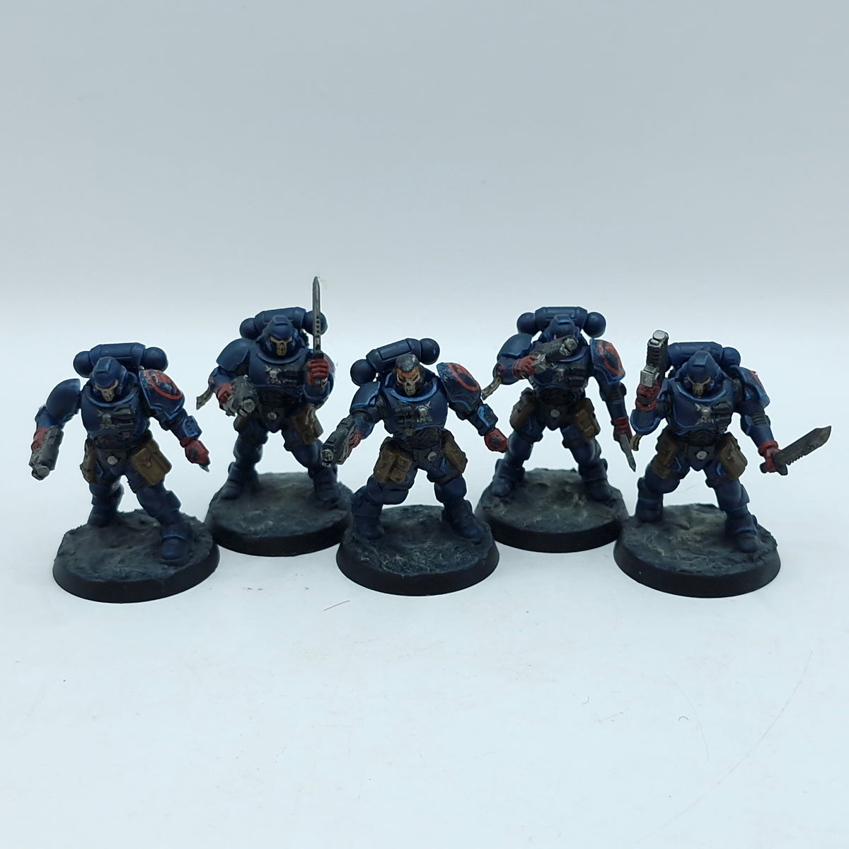 Warhammer 40k: Space Marines Crimson Fists Reivers - Painted (BH163)