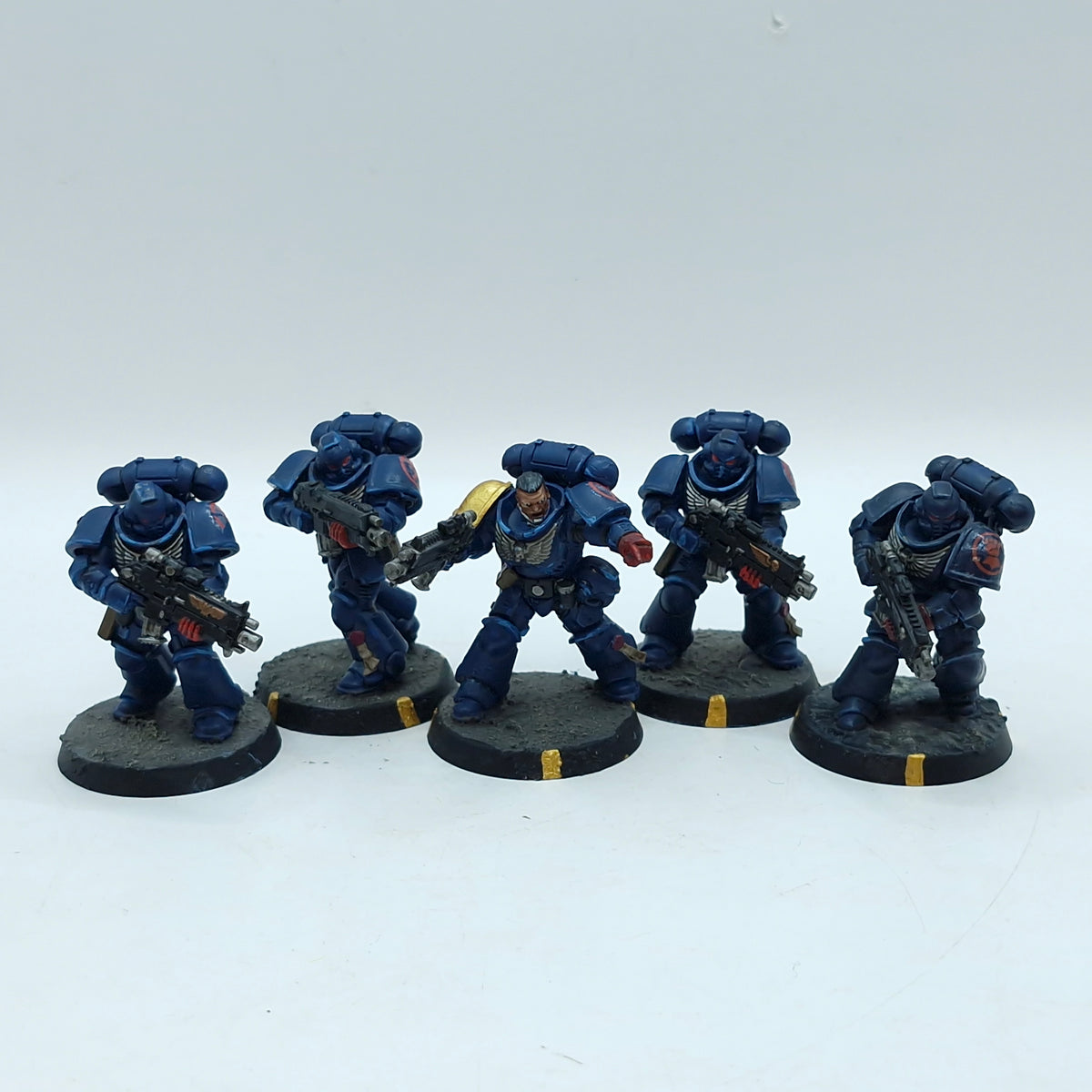 Warhammer 40k: Space Marines Crimson Fists Intercessors - Painted (BC131)