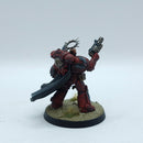 Warhammer 40k: Space Marines Blood Angels Captain - Pro Painted (AJ158)