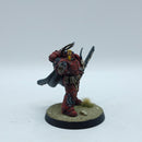 Warhammer 40k: Space Marines Blood Angels Captain - Pro Painted (AT099)