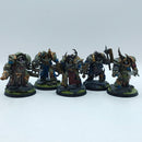 Warhammer 40k: Death Guard Blightlord Terminators - Well Painted (AE126)