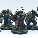 Warhammer 40k: Death Guard Blightlord Terminators - Well Painted (AE126)