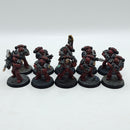 Warhammer Horus Heresy: Space Marines Word Bearers MKVI Tactical Marines - Well Painted (AN003)