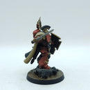 Warhammer 40k: Space Marine Blood Angels Captain with Storm Shield - Painted (BR013)