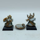 Warhammer The Old World: Dwarfen Mountain Holds Metal King Alrik on Shieldbearers (BH185)